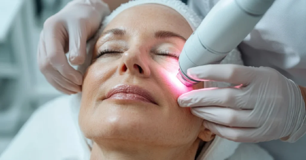 Woman Receiving Laser Genesis in Edinburg TX