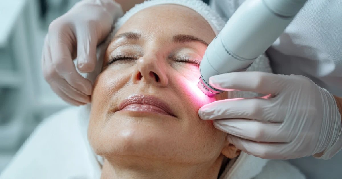 Woman Receiving Laser Genesis in Edinburg TX