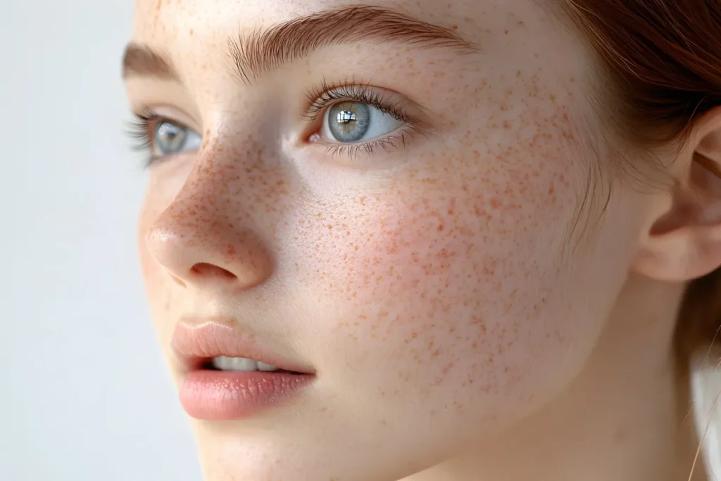 Woman receiving professional acne scar treatment at Allure Dermatology